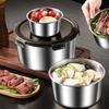 Mishangni 304 Stainless Steel Round Food Storage Container Set