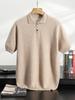 Men's Cashmere Polo Neck Short Sleeve Sweater - Autumn/Winter Business Casual
