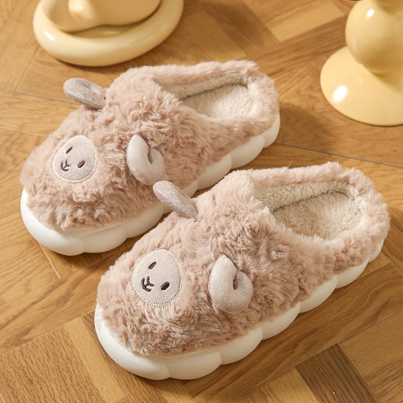 Mode Mode Niedliche Damenschuhe Winter Neue Stile Damen Haus Baumwollpantoffeln Schlichtes Paar Flache Baumwollschuhe Komfort Damenpantoffeln