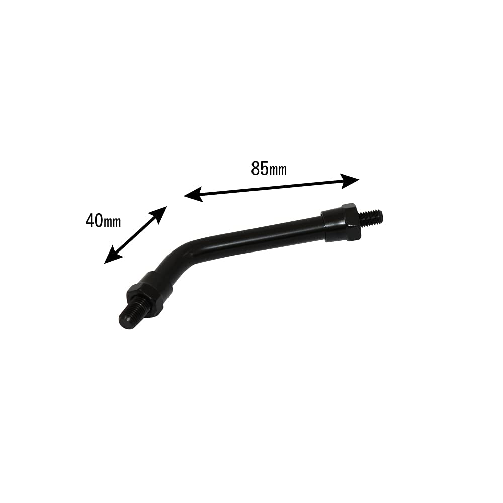 Kawasaki Z2 Type Short Mirror 2 Pieces Stays, 10mm, Black,