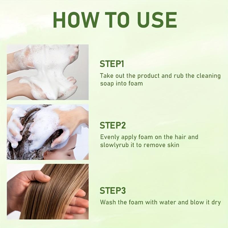 120g Usman Grass and Platycladus Orientalis Leaf Shampoo Soap, Cleaning, Removes Loose Dandruff, Control Oil, Nourish,repairs Split and Damaged Hair