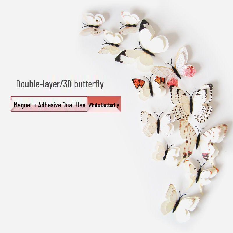 

Декоративная 3D наклейка-бабочка с клеем - Идеально подходит для стен, свадеб и магнитов на холодильник. big