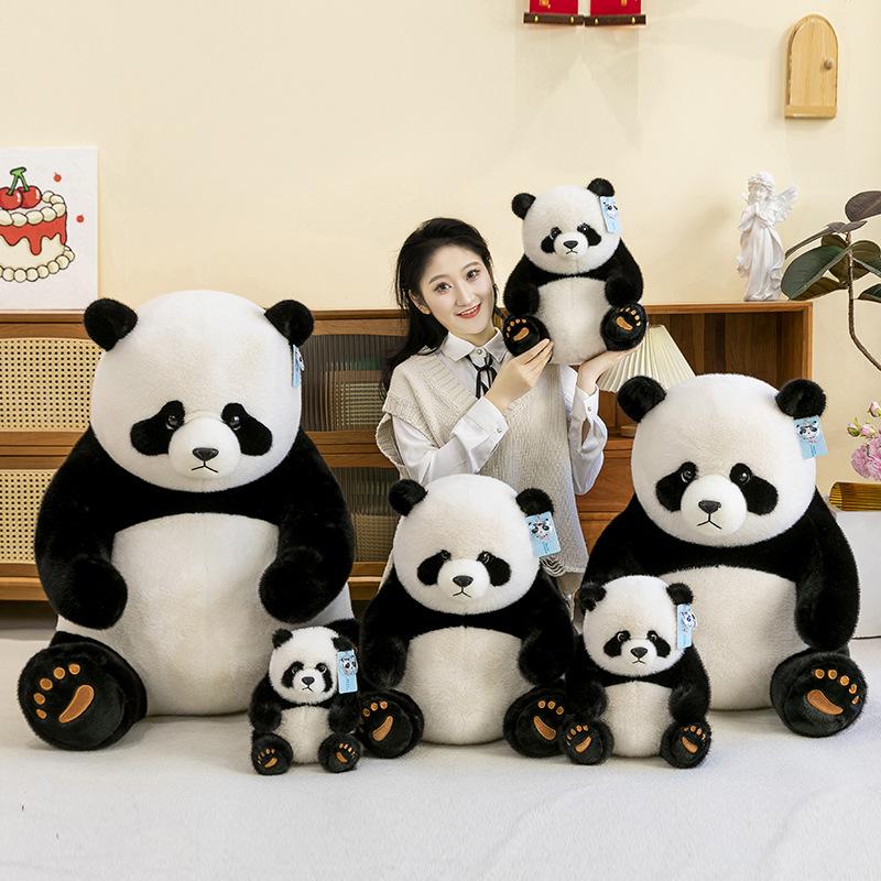 Plyšová hračka ľadový medveď panda - handrová bábika pre deti, Darček z boutique zoologickej záhrady