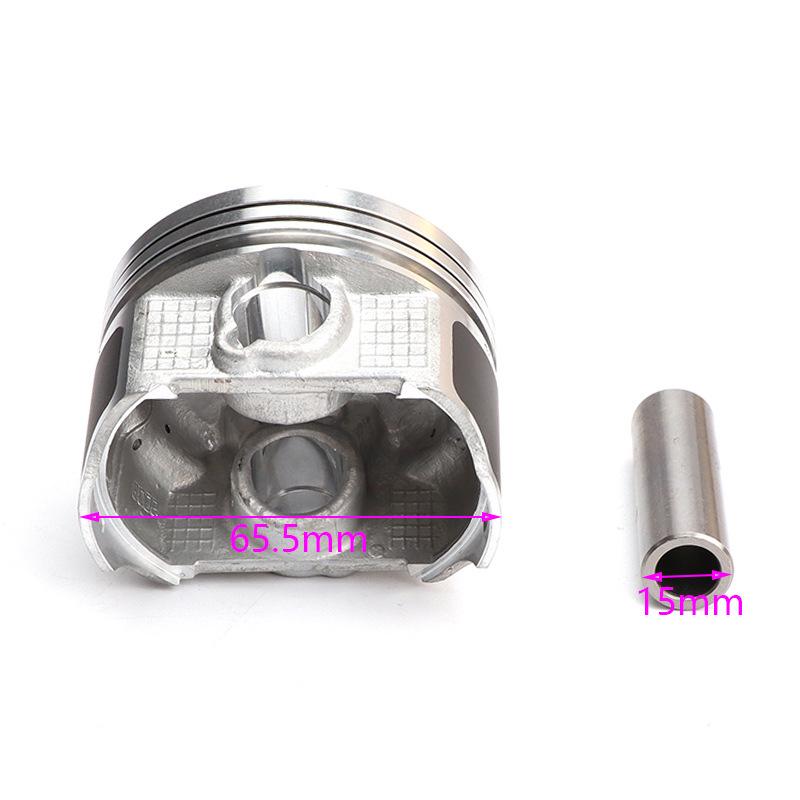 ATV Motorcycle Piston Kit: 65.5MM Piston Sleeve with Rings, CB250CC Air-Cooled.