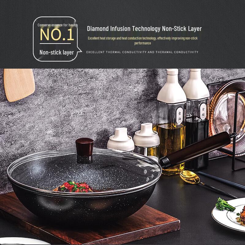 Royalstar 32cm Maifan Stone Non-Stick Wok