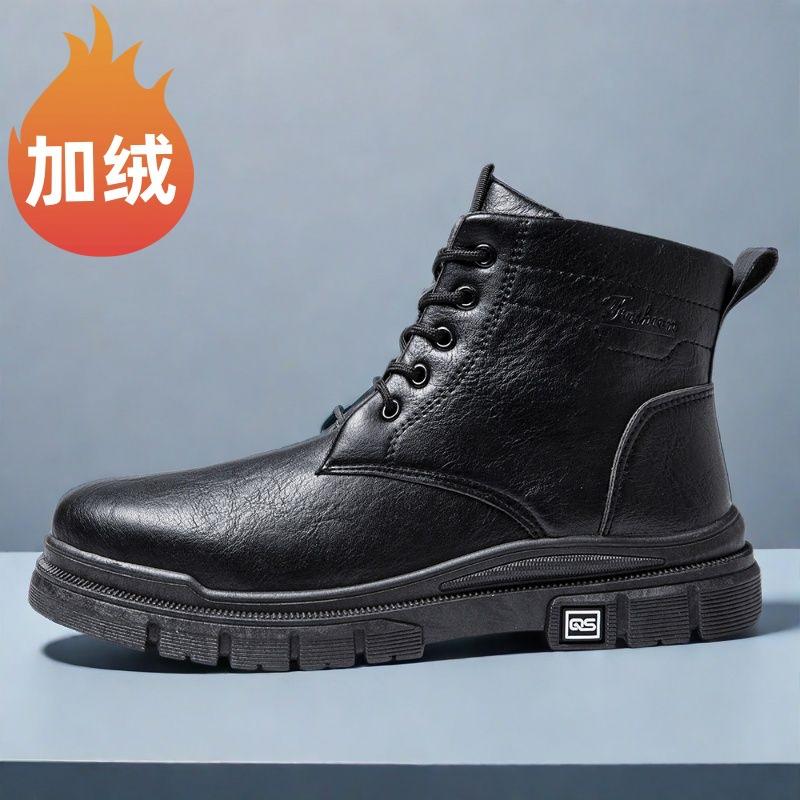 Pánské Martensky Vysoké Pracovní Boty Ležérní Tenisky Pánské Retro Outdoorové Černé Kožené Boty Pánské
