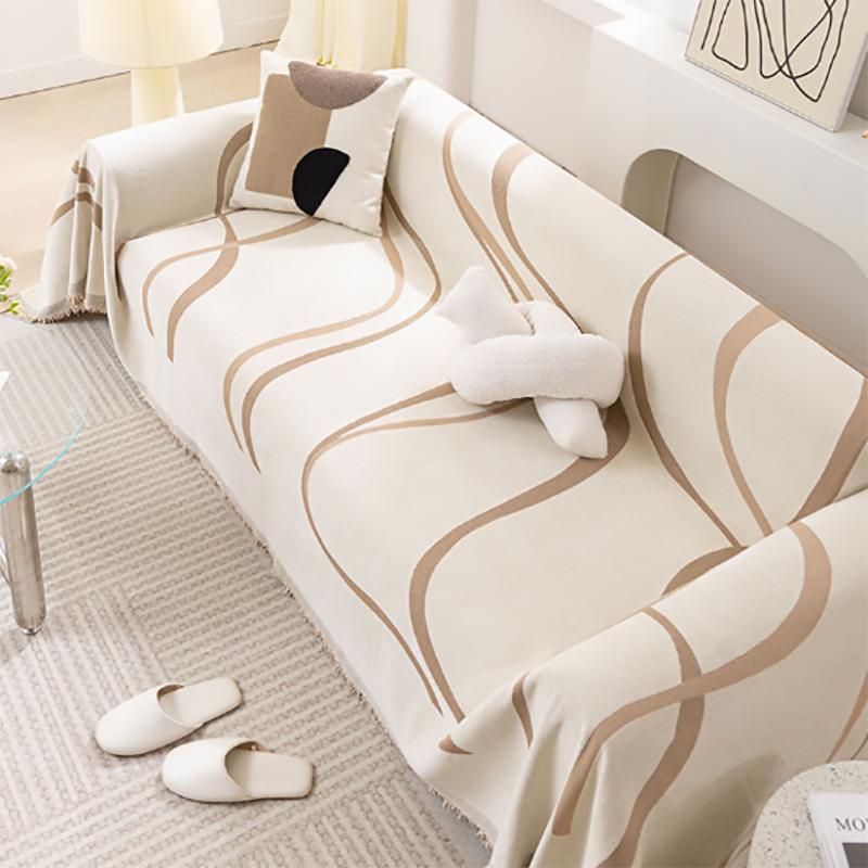 Nordic Sofa Throw Blankets Outdoor Camping Picnic Big Blanket Leisure Relaxed Beach Towel White Travel Carpet Tassels Linen