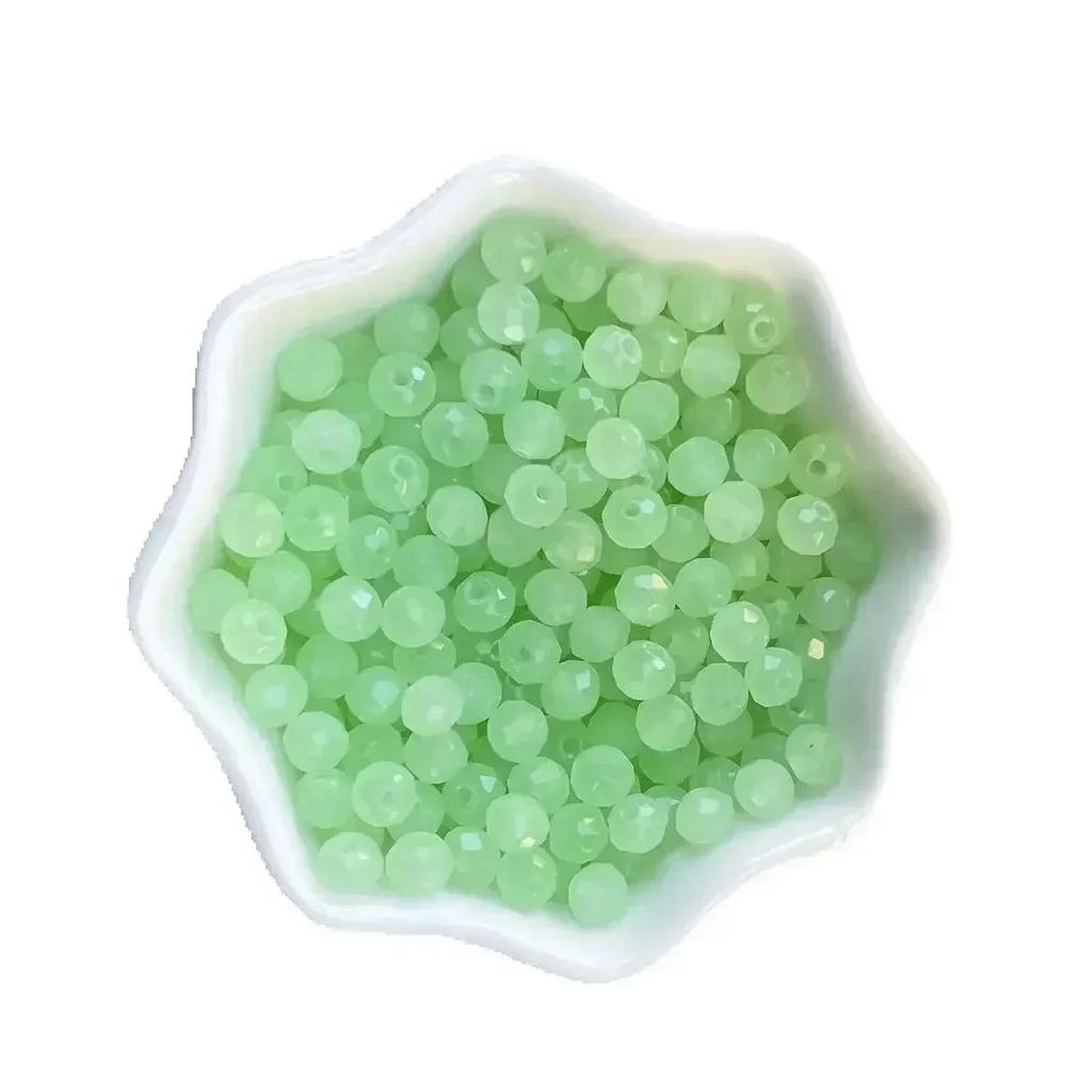 50pcs Translucent Czech Crystal Glass Bead Faceted Colorful Spacer Bead for Jewelry Making DIY Bracelet Necklace Accessories