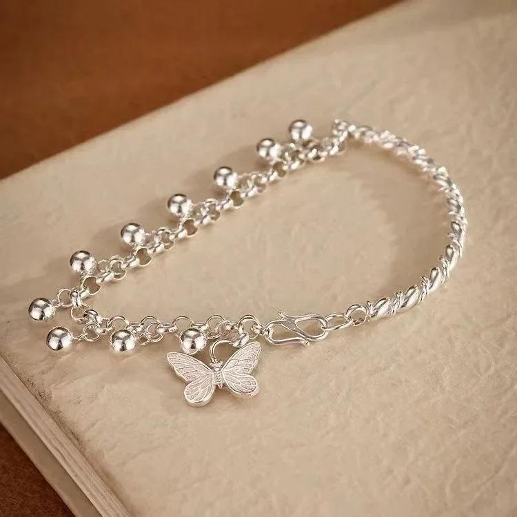 Butterfly Half-Moon Bell Bracelet Fashionable Sweet Personality Match All Loong Dust Jewelry Accessories Hand Chain Gifts