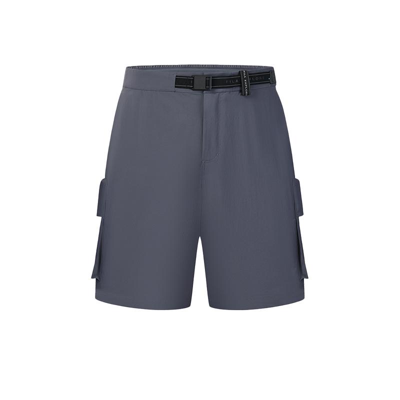 FILA Explore Classic Outdoor Casual Sports Versatile Comfortable Loose Woven Cargo Shorts Men shorts Dark-Gray A11M627803FDY
