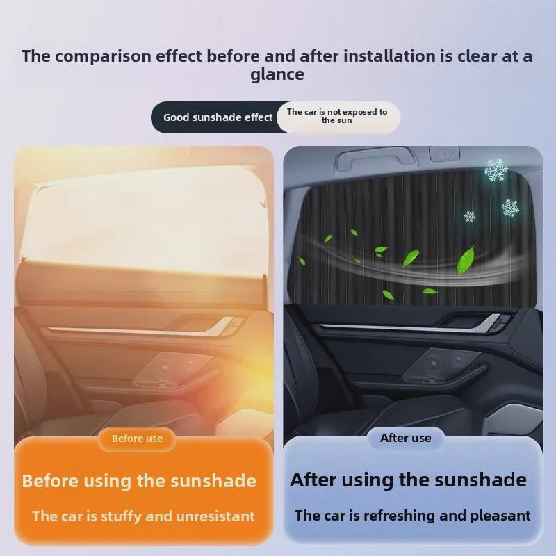 Magnetic Car Sunshade: Rear Window Heat Insulation & Privacy for Kids
