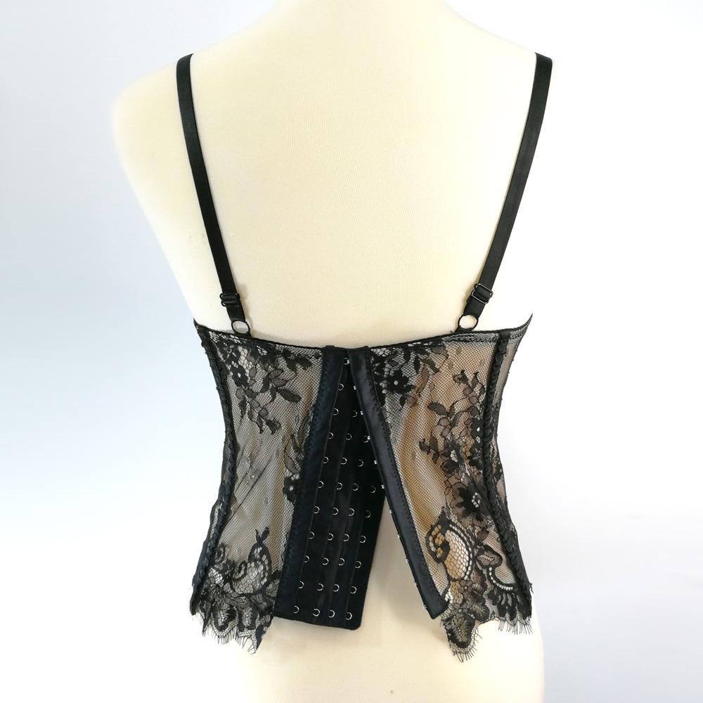 Hollow Lace Corset Slim fit Crop Tops Elegant Lace Camisole Travel