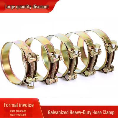 Těžká hadicová spona žárově pozinkovaná, 17-252 mm, Kompletní specifikace pro inženýrské aplikace