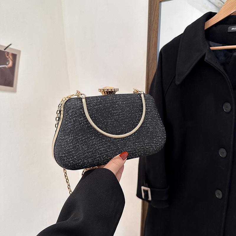 

Luxury High Design Women Evening Bag Brand Party Banquet Glitter Bag For Ladies Wedding Clutch Handbag Shoulder Bag Chain Bolsas 0 чёрный