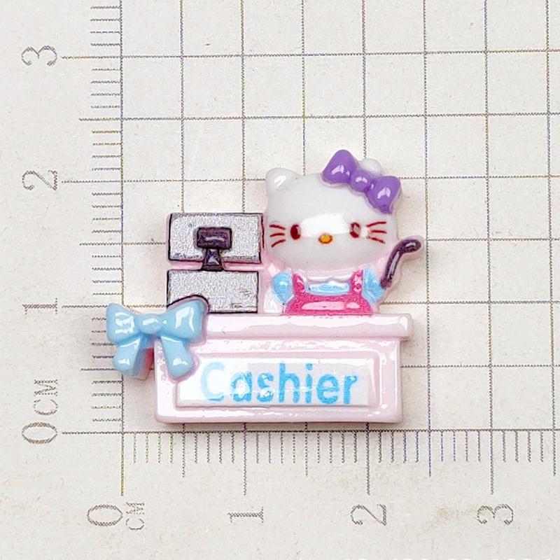 10Pcs Cartoon Resin Cute Animal Cats, Bow, Game Console Style Hairpin Scrapbook Craft Diy Miniature Ornament Accessories A34