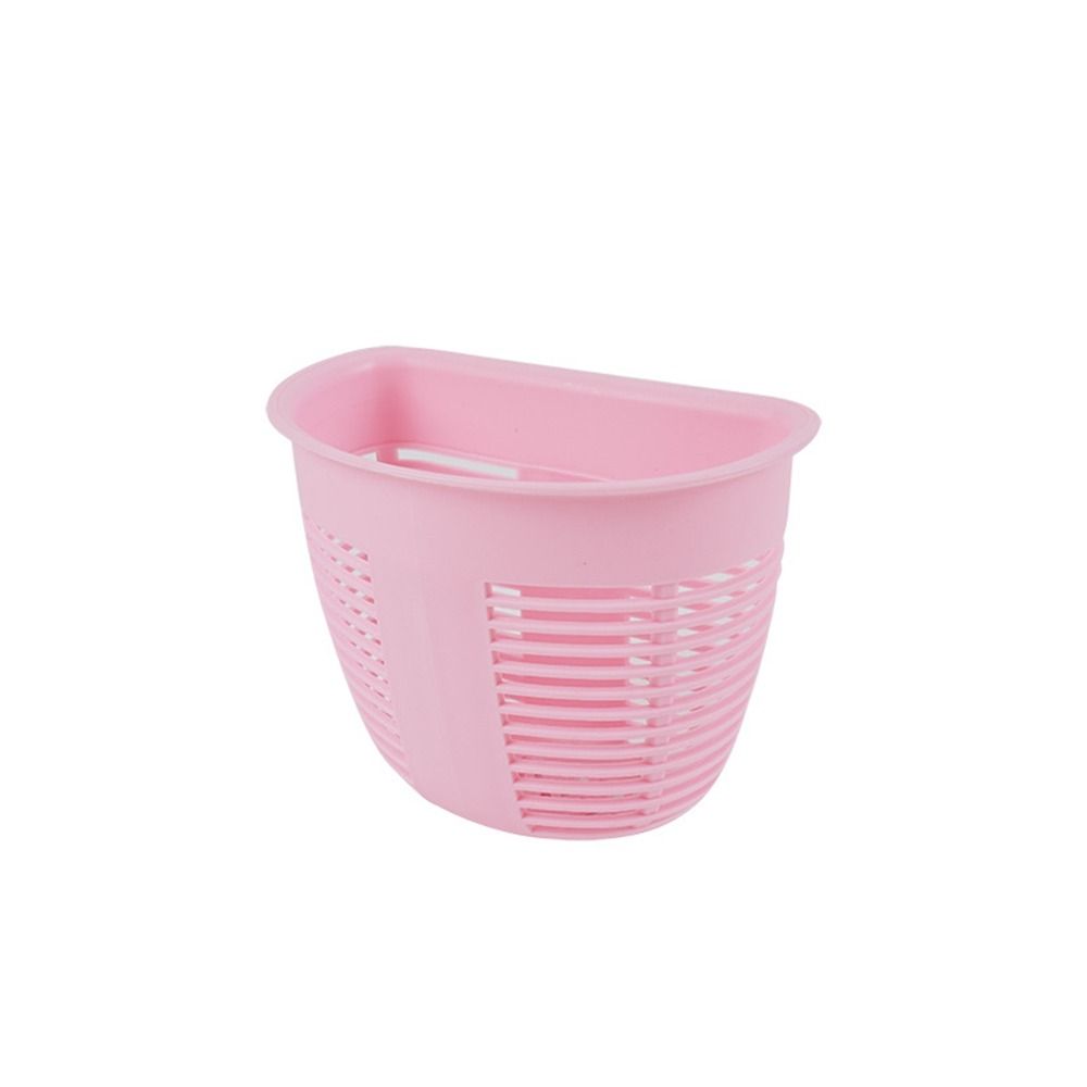 Hollow Wall Mounted Storage Basket Punching-free Sundry Storage Basket Small Drain Basket  Bedroom