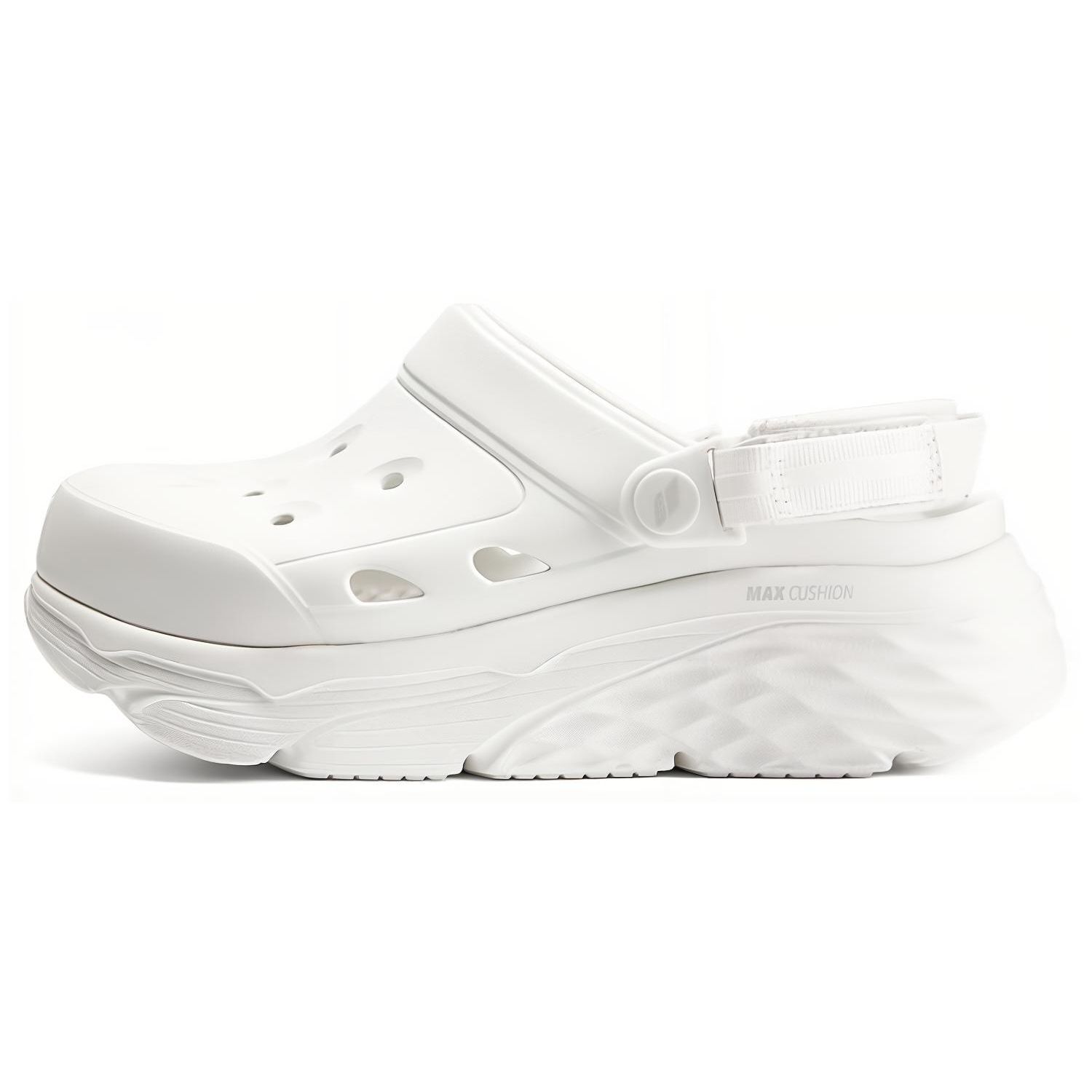 Skechers Eva Dolphin Bubble Shoes Versatile Comfortable Clogs Women Shoes White 111268-OFWT 35