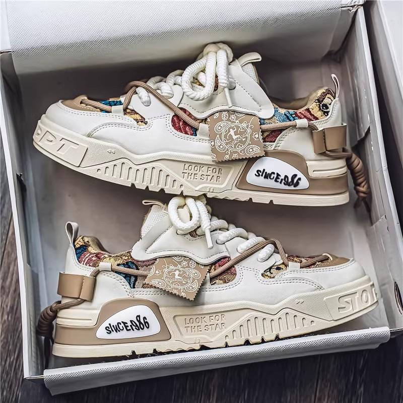 New autumn breathable niche thick-soled heightening casual board shoes sports trendy shoes