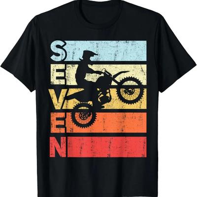 Motocross 7th Birthday Party MX Dirt Bike Birthday T-Shirt