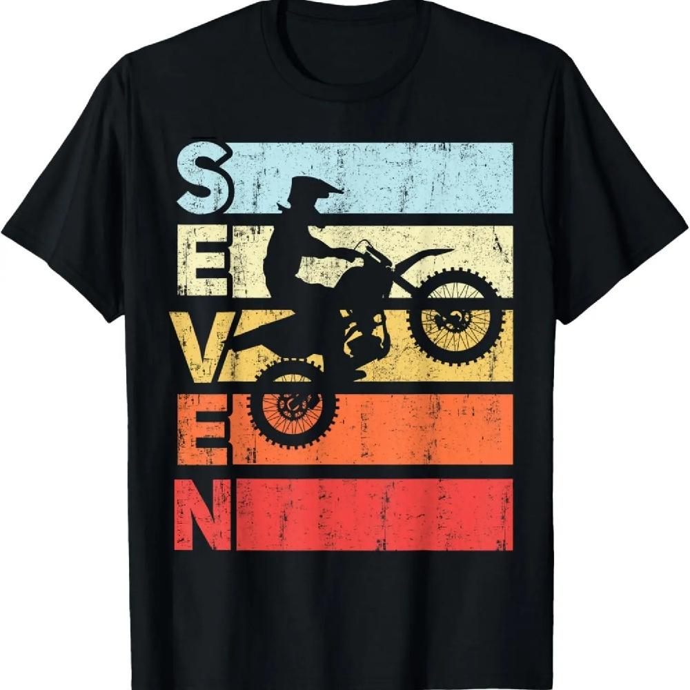 

Motocross 7th Birthday Party MX Dirt Bike Birthday T-Shirt XXXXXL чёрный