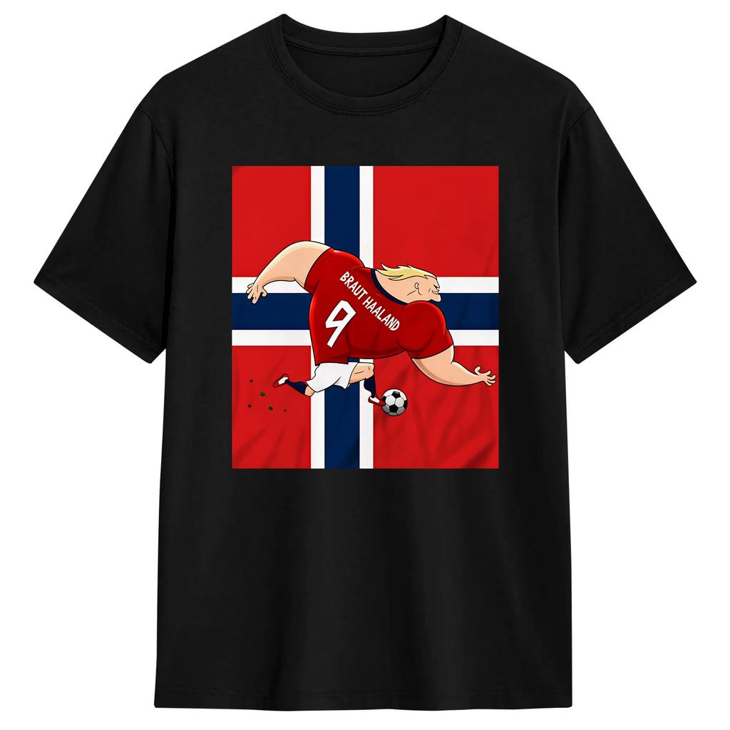 Erling Haaland 2026 T Shirt Beach Harajuku T Shirts Unisexs 100 Cotton O Neck Oversize Tees ShortSleeve Vintage Tshirt