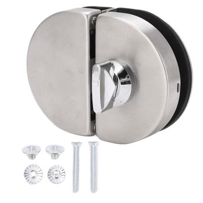 Glass Door Lock 97x65mm Split Type Brushed Polished Surface Replacement for 10?12mm Thickness