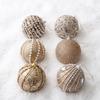 6/8PCS with Sequins Sparkling Golden Christmas Balls Foam Foam Xmas Spheres Pendant  Photo Prop