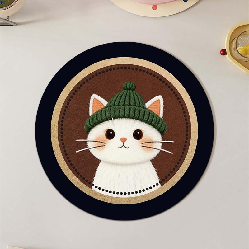 Cartoon Animal Coasters With Absorbent Silicone For Office Desk And Dining Protection