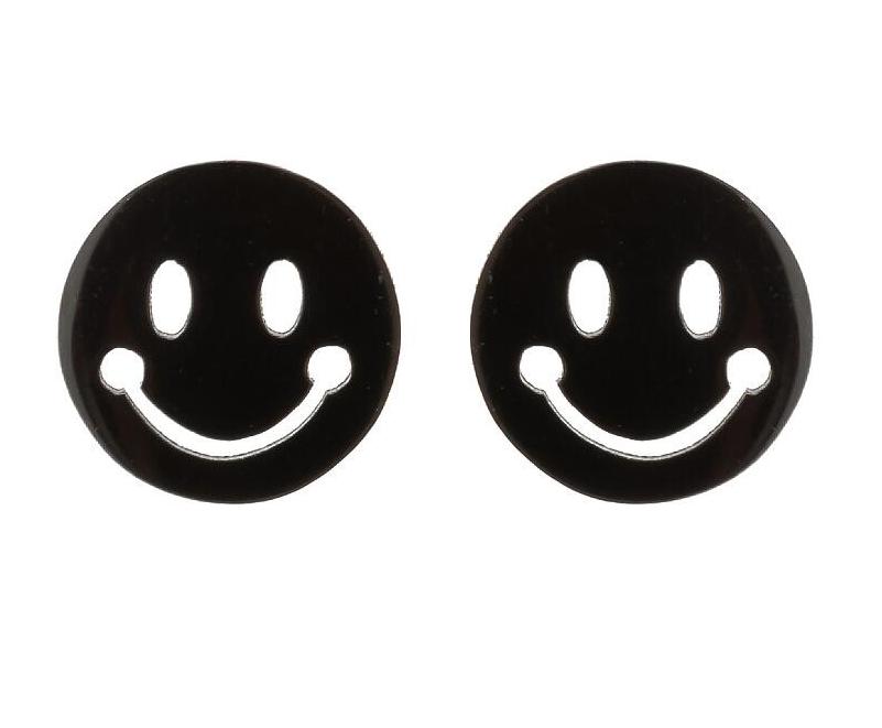 Mode Edelstahl Geometrische Ohrringe Schwarz Kleine Stern Mond Rund Dreieck Ohrstecker für Frauen Männer Hip Hop Ohr Zirkon 2022