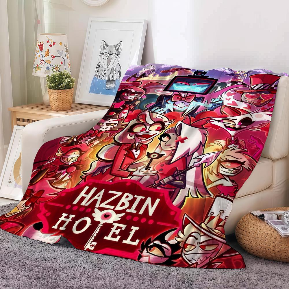 Anime H Hazbin H Hotel Blanket Soft and Skin Friendly For Couch Bed Napping Bedspread All Seasons Comforter