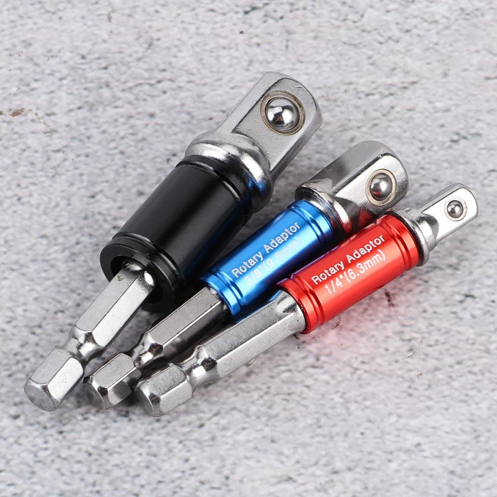 3PcsSet Hex Drill Bit Socket Adapter Drive Electric Impact Driver 14in 38in 12inType C