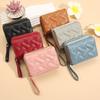 Women's Short Wallet, Simple Embroidered Love Three-fold Bag, Card Bag, Multi-card Position Wallet, Wallet.