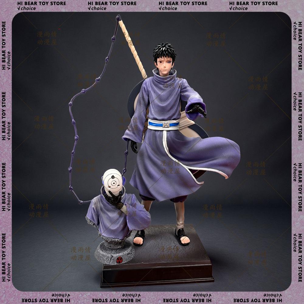 36Cm Anime Naruto Figure Uchiha Obito Figures Two Heads Statue Pvc Model Doll Collection Desk Decoration Kids Toy Birthday Gifts
