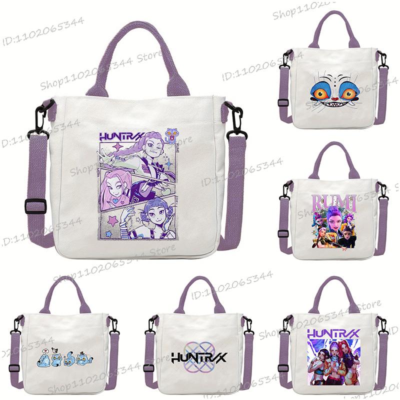 KPop Demon Hunters Anime Women's Crossbody Bag Aesthetics KPop Demon Hunters 2025 Shoulder Bags Korean Fashion  Messenger Bag