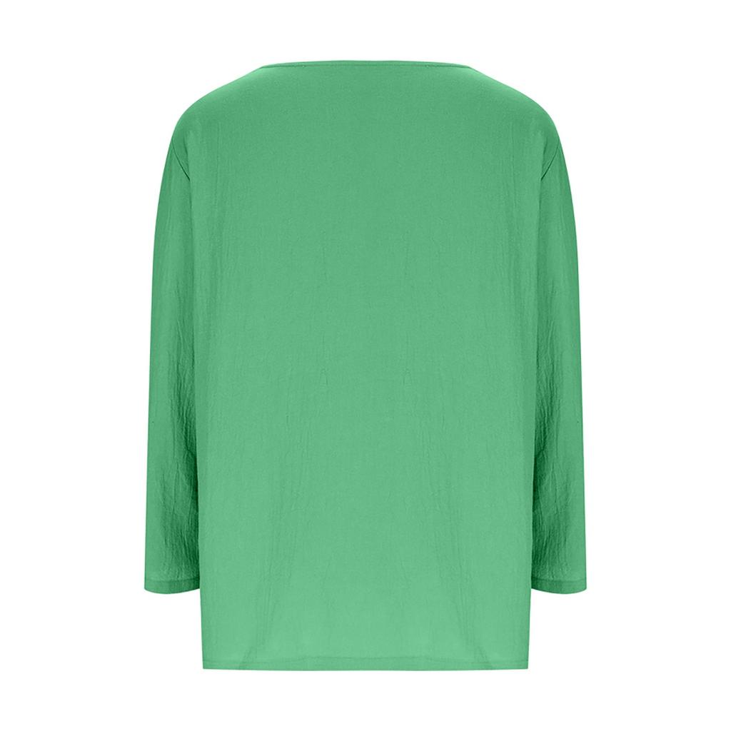 Women's Fashionable Round-neck Long-sleeved Solid-color Pullover Casual Top