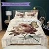 Retro Animals Pattern Bedding Uilt Set Uilt Cover Pillowcase Home Decoration Birthday Gift (1 * Duvet Cover + 2 * Pillowcase  Without Core)
