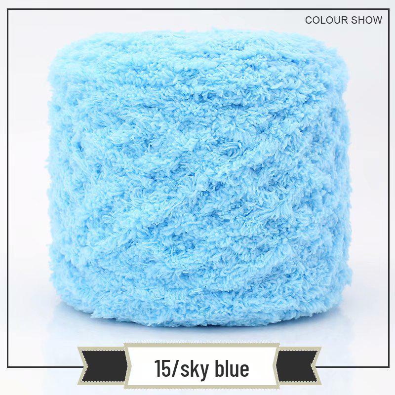 3-Strand Coral Fleece Towel Yarn - 2 Skeins for Hand-Knitted Children's Bag, Shoes, Hat, Scarf, Coat - Free Shipping