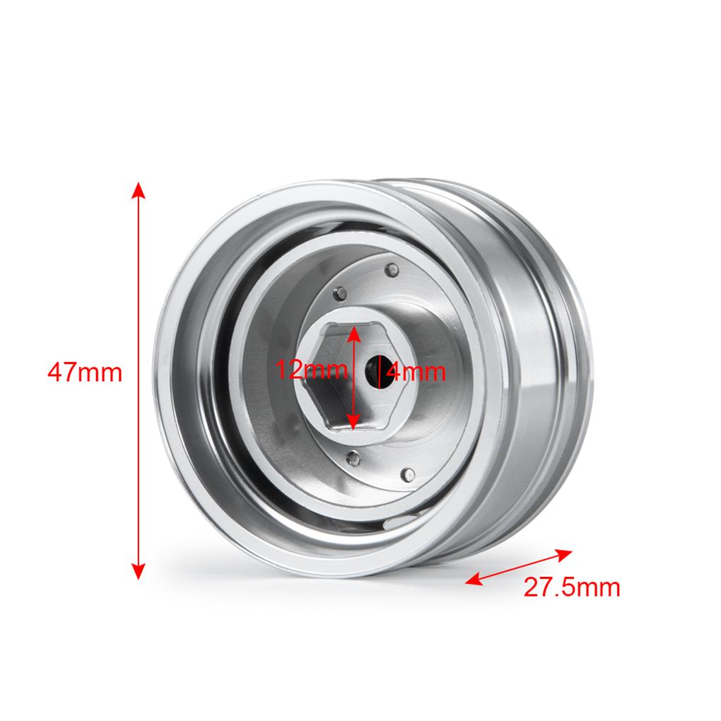 2pieces Fine Workmanship 1/14 RC Truck Rear Wheel Hub Upgrade For 1/14 Car Simulation Style