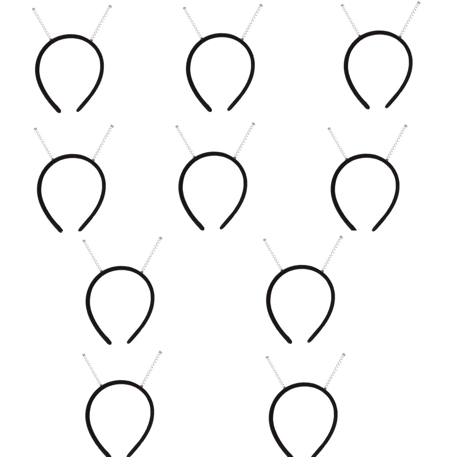 

Сделай сам Простой обруч для волос с пружинами для конкурса красоты, выпускного бала, свадебного головного убора, повседневного головного убора для женщин, мужчин, девушек, школьниц чёрный
