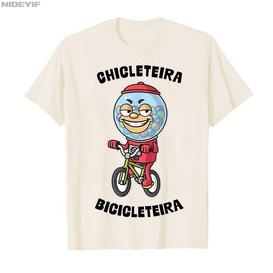 Italian Brainrot Chicleteira Bicicleteira Meme Tshirt for Men Women 100 Cotton T Shirts Short Sleeve Tops