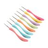 8pcs Crochet Hooks Ergonomic Design Iron Material Bend Handle Knitting Needles Set for Making