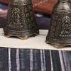 1 Adet Pirinç El Sanatı Döküm Kutsal Yazı Çanı Araba Düğmesi Rüzgar Çanı Tibet Bronz Çan Yaratıcı Hediye Ev Dekorasyonu Kolye