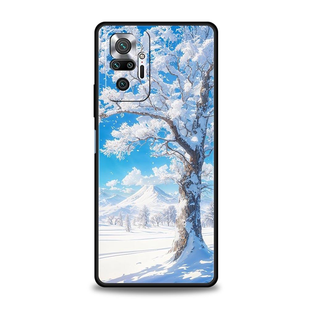 Landscape Winter Light Snow Phone Case For Xiaomi Redmi Note 14 13 12 Pro Plus 5G 9S 9 10 11 4G 14C 13C 12C 10C 9C 9A Soft Cover