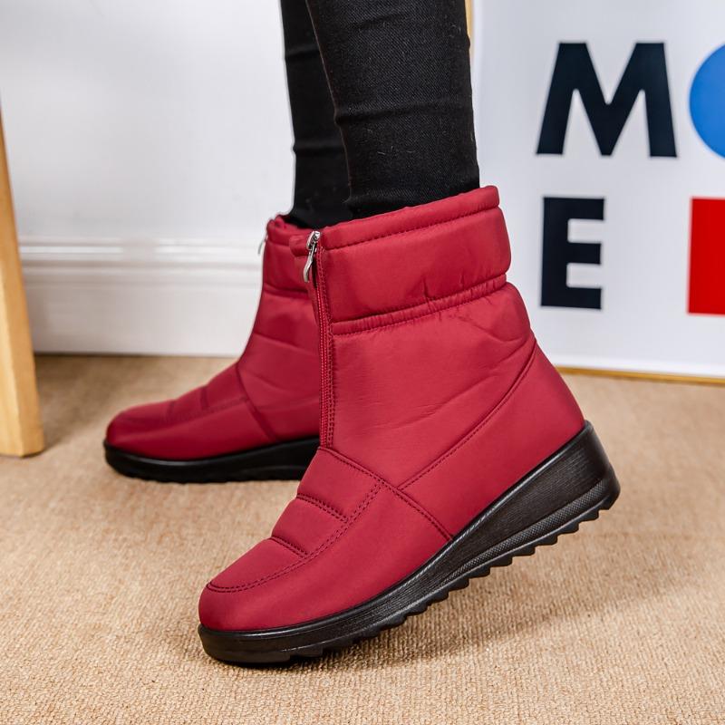 Plus Size Winter Warm Women's Snow Boots for Middle-Aged and Elderly Women Slip-On Waterproof Mom Shoes for Women