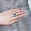 Female Wedding Ring Sparkling 7 *9mm Emerald Ring 925 Sterling Silver Engagement Classic Rings For Women Ring Fine Jewelry Gifts