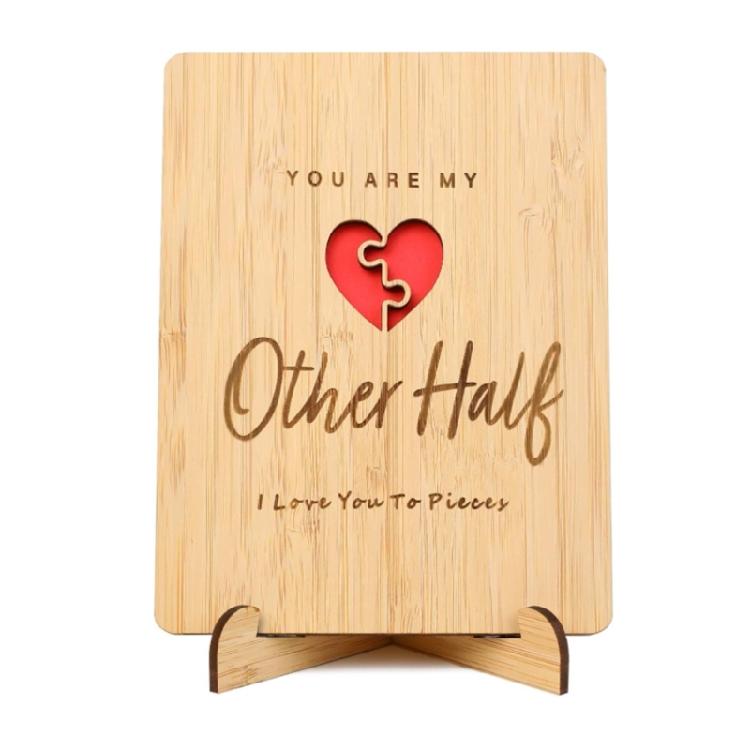 Efficient Wooden Celebration Card For Wedding Anniversaries Birthdays And Decorative Shelf Display