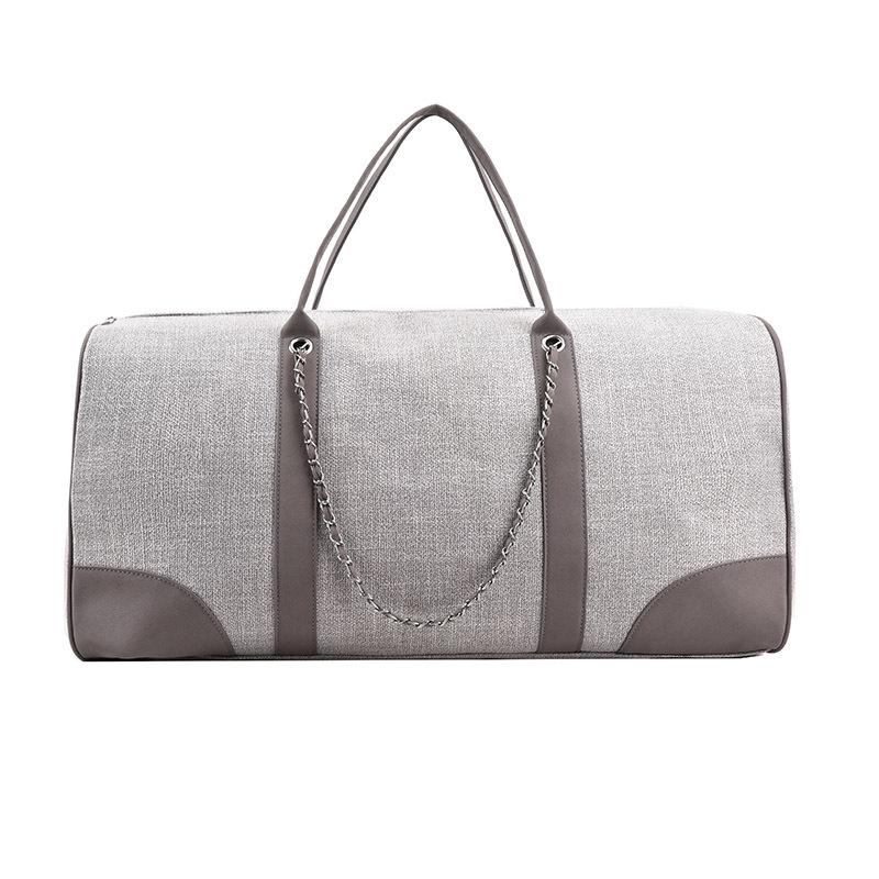 

Новая холщовая сумка-тоут большой вместимости контрастного цвета, женская сумка для поездок на работу, большая сумка для путешествий, простая и модная сумка через плечо, трендовая серый