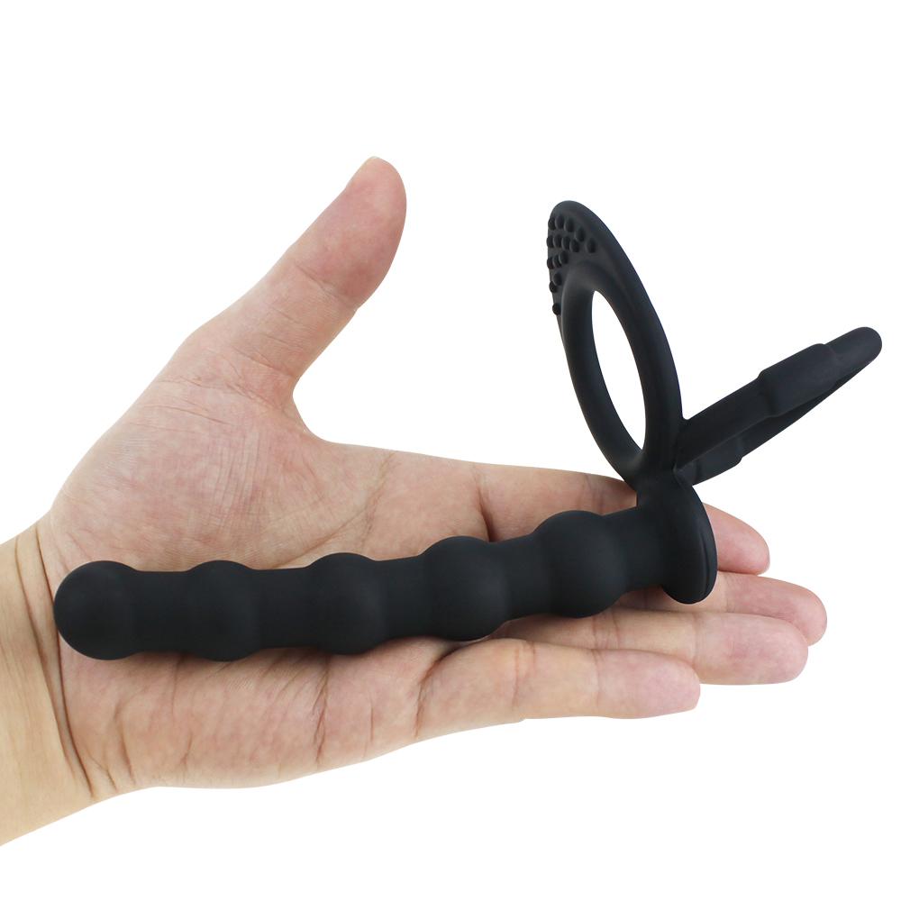 Penis Ring Erotic Silicone Anal Plug Butt