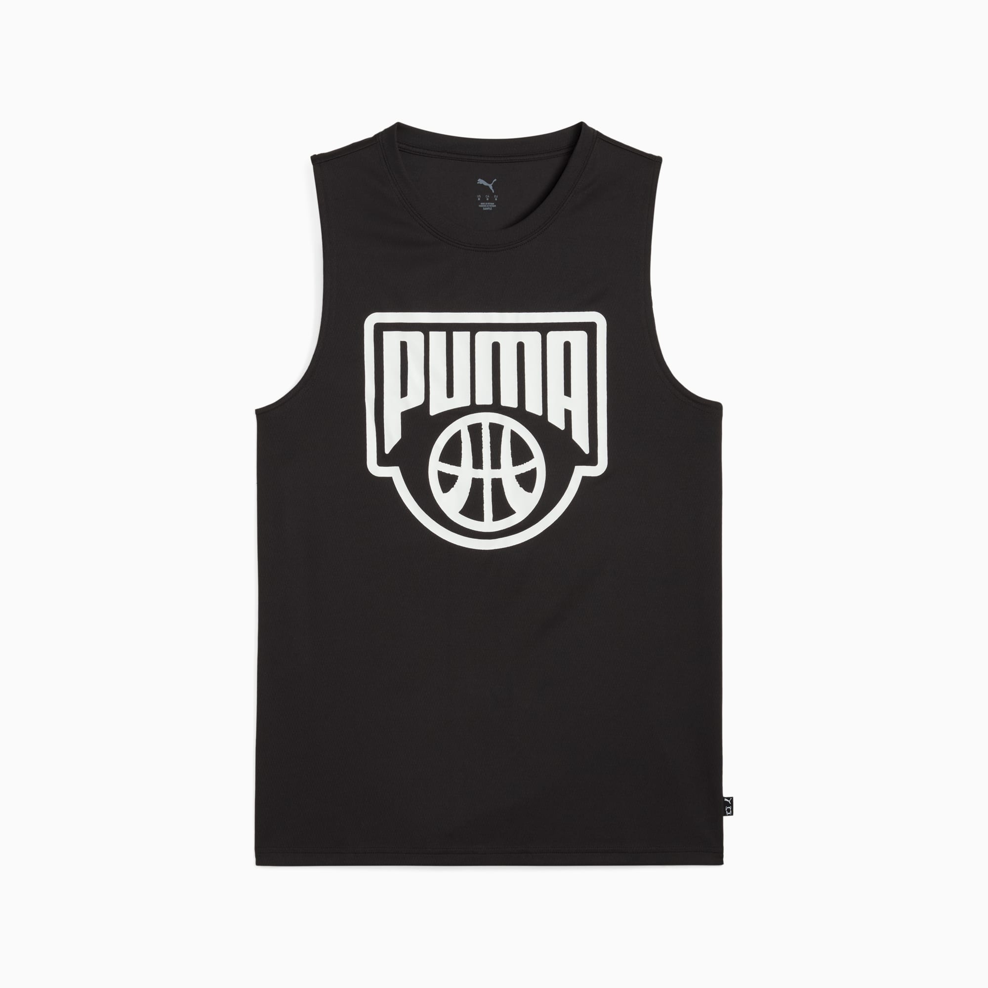 

Puma Comfortable Soft Letter Round Neck Sleeveless Vest Men Tops Black 630497-01 S