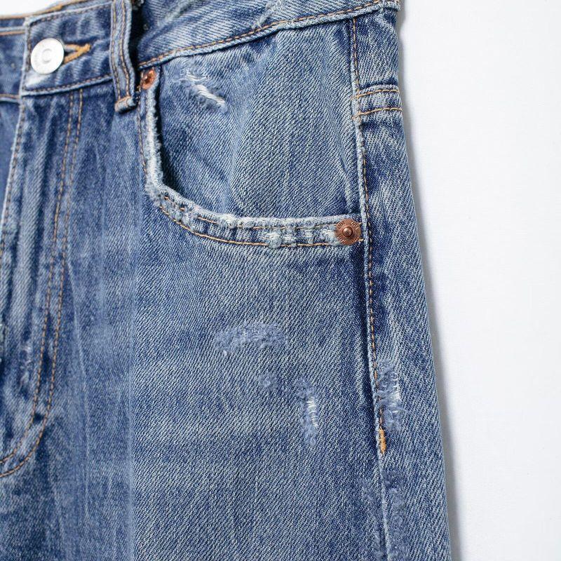 Kaslead New Arrival Women's Clothing Fashion Style Perforated Hole Decoration Balloon Version Loose Denim 5520246